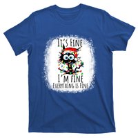 Christmas Black Cat ItS Fine IM Fine Everything Is Fine Gift T-Shirt