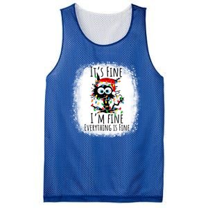 Christmas Black Cat ItS Fine IM Fine Everything Is Fine Gift Mesh Reversible Basketball Jersey Tank