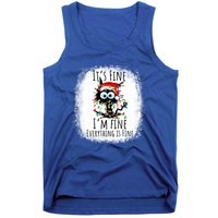 Christmas Black Cat ItS Fine IM Fine Everything Is Fine Gift Tank Top