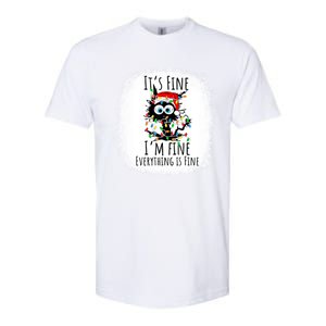 Christmas Black Cat ItS Fine IM Fine Everything Is Fine Gift Softstyle CVC T-Shirt