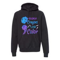 Cool Broken Crayons Still Color Suicide Prevention Awareness Premium Hoodie