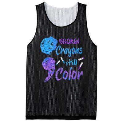 Cool Broken Crayons Still Color Suicide Prevention Awareness Mesh Reversible Basketball Jersey Tank