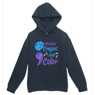 Cool Broken Crayons Still Color Suicide Prevention Awareness Urban Pullover Hoodie