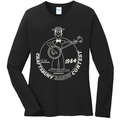 Craftsbury Banjo Contest 1984 Funny Ladies Long Sleeve Shirt