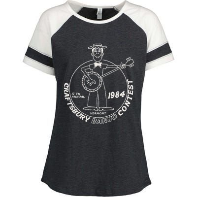 Craftsbury Banjo Contest 1984 Funny Enza Ladies Jersey Colorblock Tee