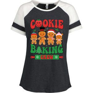 Cookie Baking Crew Family Christmas Gingerbread Team Pajamas Enza Ladies Jersey Colorblock Tee