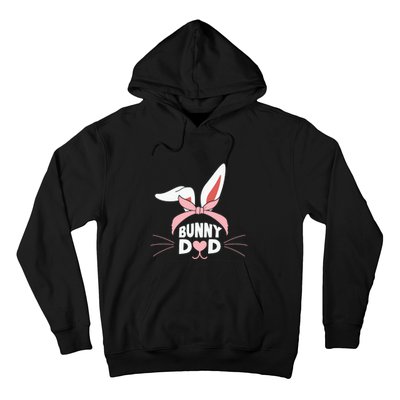 Cute Bunny Daddy Easter Dad Bunny Ears Father's Day Easter Day Hoodie