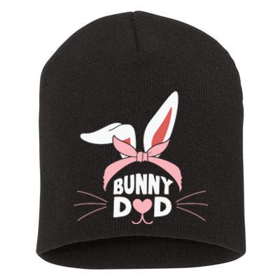 Cute Bunny Daddy Easter Dad Bunny Ears Father's Day Easter Day Short Acrylic Beanie