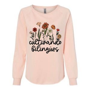 Cultivando Bilingues Dual Language Crew Bilingual Teacher Womens California Wash Sweatshirt