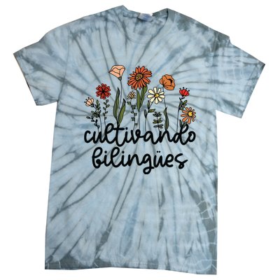 Cultivando Bilingues Dual Language Crew Bilingual Teacher Tie-Dye T-Shirt