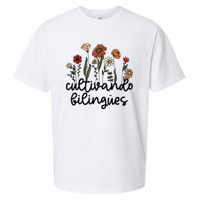 Cultivando Bilingues Dual Language Crew Bilingual Teacher Sueded Cloud Jersey T-Shirt