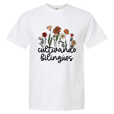 Cultivando Bilingues Dual Language Crew Bilingual Teacher Garment-Dyed Heavyweight T-Shirt