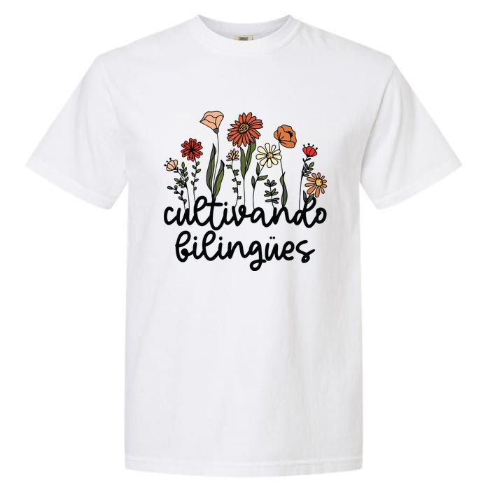 Cultivando Bilingues Dual Language Crew Bilingual Teacher Garment-Dyed Heavyweight T-Shirt