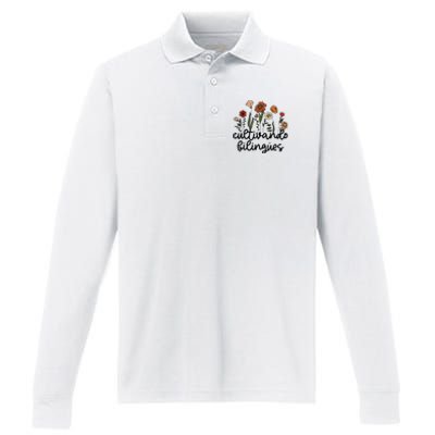 Cultivando Bilingues Dual Language Crew Bilingual Teacher Performance Long Sleeve Polo