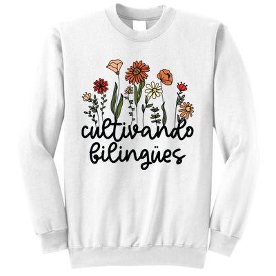 Cultivando Bilingues Dual Language Crew Bilingual Teacher Sweatshirt