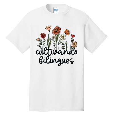 Cultivando Bilingues Dual Language Crew Bilingual Teacher Tall T-Shirt