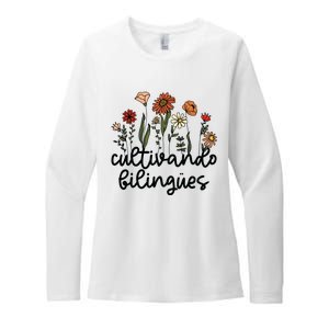 Cultivando Bilingues Dual Language Crew Bilingual Teacher Womens CVC Long Sleeve Shirt