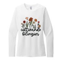 Cultivando Bilingues Dual Language Crew Bilingual Teacher Womens CVC Long Sleeve Shirt