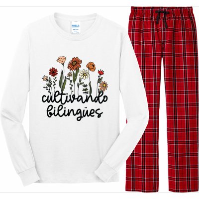 Cultivando Bilingues Dual Language Crew Bilingual Teacher Long Sleeve Pajama Set