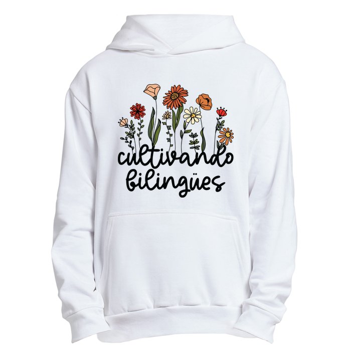 Cultivando Bilingues Dual Language Crew Bilingual Teacher Urban Pullover Hoodie