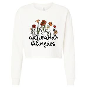 Cultivando Bilingues Dual Language Crew Bilingual Teacher Cropped Pullover Crew