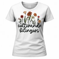 Cultivando Bilingues Dual Language Crew Bilingual Teacher Women's T-Shirt