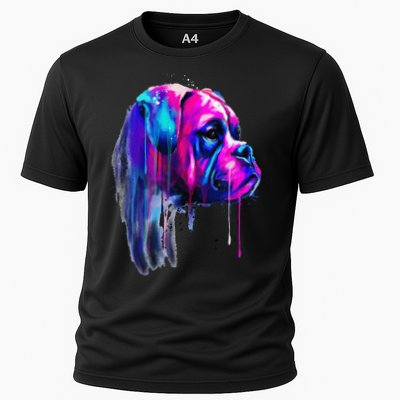 Colorful Boxer Dog Art Watercolor Performance Shirt