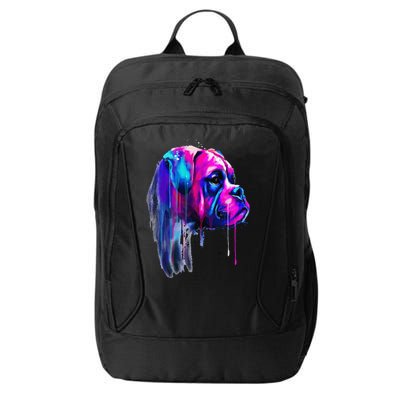 Colorful Boxer Dog Art Watercolor City Backpack