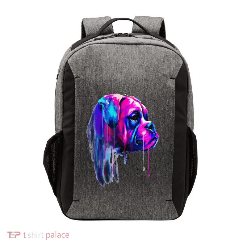 Colorful Boxer Dog Art Watercolor Vector Backpack