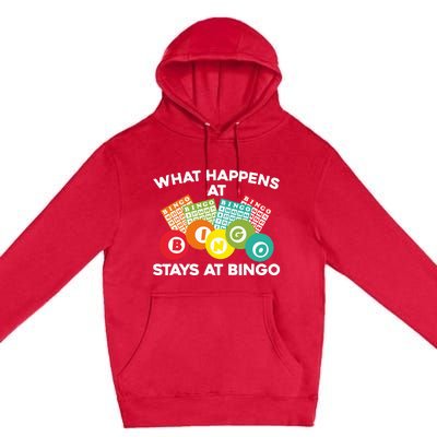 Cute Bingo Design For Women Bingo Player Gambling Game Premium Pullover Hoodie