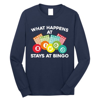 Cute Bingo Design For Women Bingo Player Gambling Game Long Sleeve Shirt