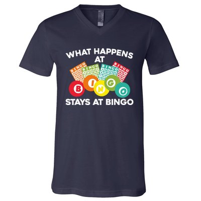 Cute Bingo Design For Women Bingo Player Gambling Game V-Neck T-Shirt