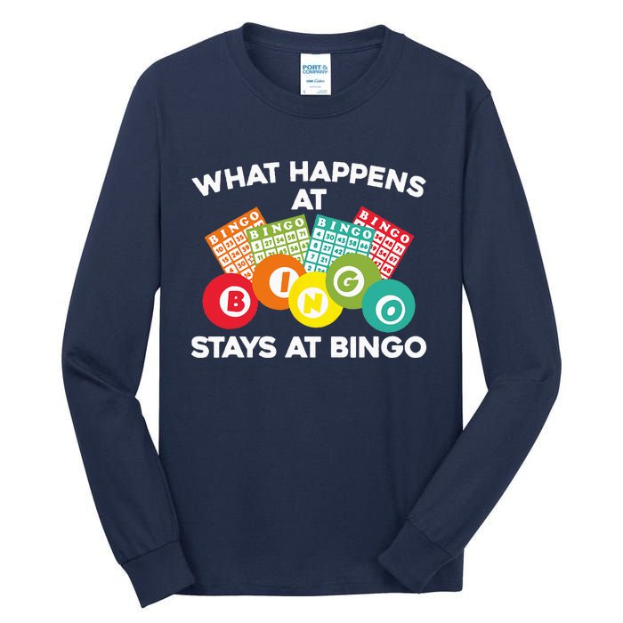 Cute Bingo Design For Women Bingo Player Gambling Game Tall Long Sleeve T-Shirt