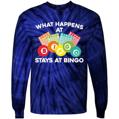 Cute Bingo Design For Women Bingo Player Gambling Game Tie-Dye Long Sleeve Shirt