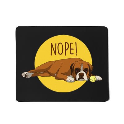 Cute Boxers Dog And Funny Dog Lazy Boxer Dog Mousepad