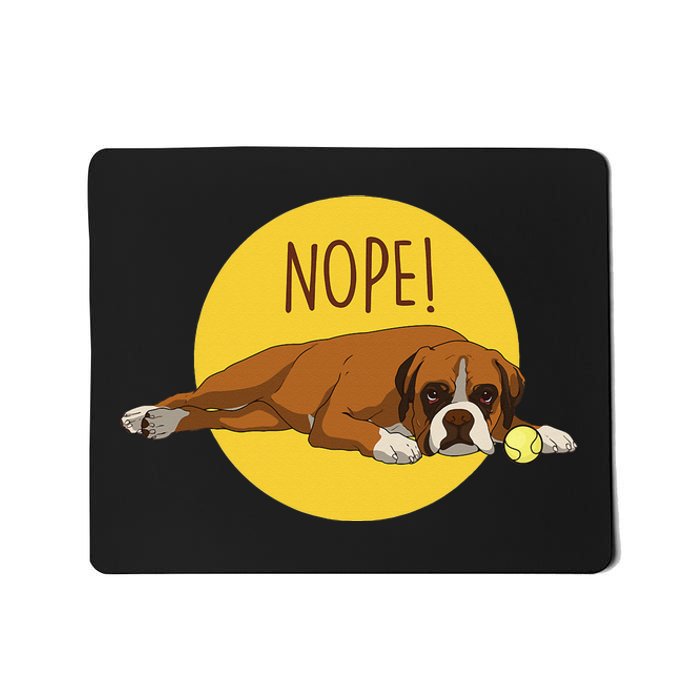 Cute Boxers Dog And Funny Dog Lazy Boxer Dog Mousepad