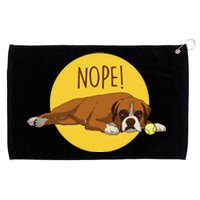 Cute Boxers Dog And Funny Dog Lazy Boxer Dog Grommeted Golf Towel