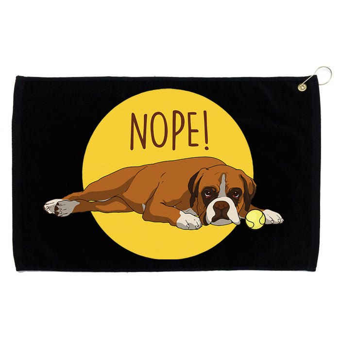 Cute Boxers Dog And Funny Dog Lazy Boxer Dog Grommeted Golf Towel