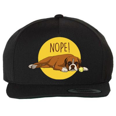 Cute Boxers Dog And Funny Dog Lazy Boxer Dog Wool Snapback Cap