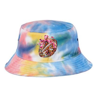 Coquette Bow Disco Funny Football Game Day Touchdown Season Gift Tie Dye Newport Bucket Hat