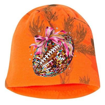 Coquette Bow Disco Funny Football Game Day Touchdown Season Gift Kati - Camo Knit Beanie