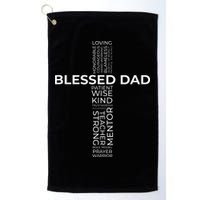 Christian Blessed Dad Cross Fathers Day Golf Towel
