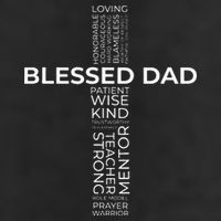 Christian Blessed Dad Cross Fathers Day Golf Towel
