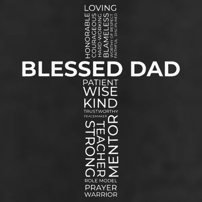 Christian Blessed Dad Cross Fathers Day Golf Towel