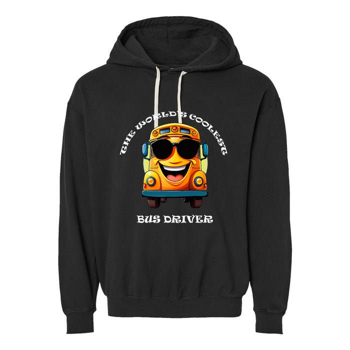 Coolest Bus Driver Garment-Dyed Fleece Hoodie