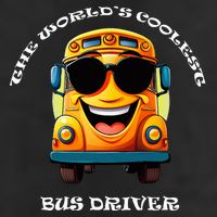 Coolest Bus Driver Garment-Dyed Fleece Hoodie