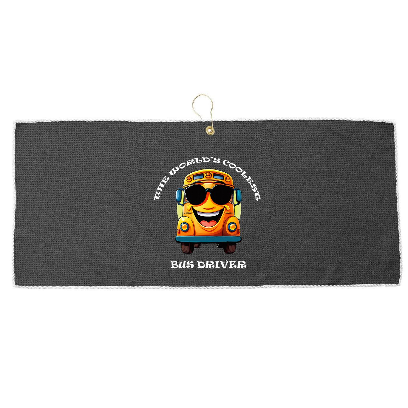 Coolest Bus Driver Large Microfiber Waffle Golf Towel