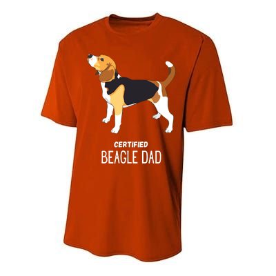 Certified Beagle Dad Performance Sprint T-Shirt