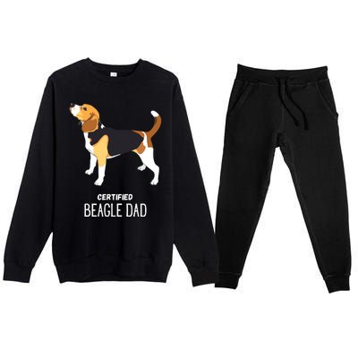 Certified Beagle Dad Premium Crewneck Sweatsuit Set