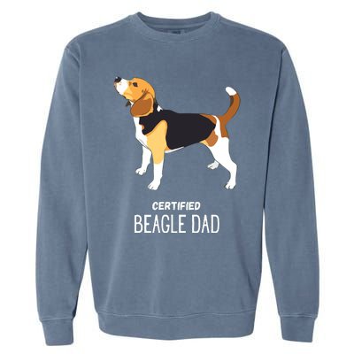 Certified Beagle Dad Garment-Dyed Sweatshirt